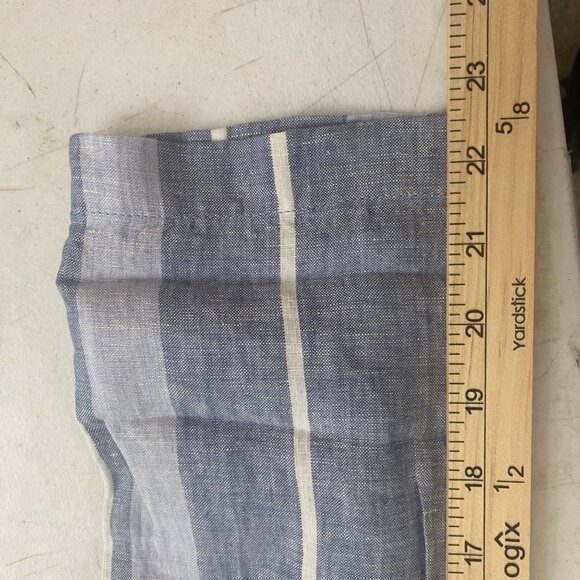 Ellen Tracy Top Womens size Large Blue & White Striped Shirt With Zipper & Pocke - Picture 14 of 15